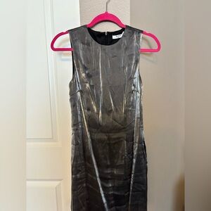 NA-KD Silver Sleeveless Mini Dress
